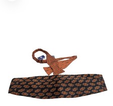 Orange Silk Cummerbund And Bow Tie Set 100 Silk OSU Formalwear