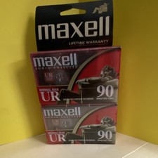 Maxell UR-90 90 Min Recordable Normal Bias Audio Cassette Tape 2 Pack
