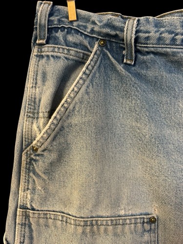 Pantaloni vintage Carhartt doppio ginocchio invecchiati da falegname/pittore Messico 36x36 - Foto 6 di 22