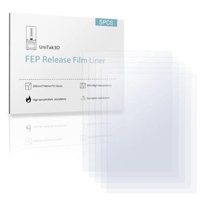 Folie 5 Stück 140x200mm 0,15mm 3D Drucker Harz LCD DLP UV Zubehör Film