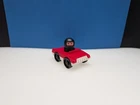 Vintage Fisher-Price Little People HTF Red Set Car Drive-Up Gas Station