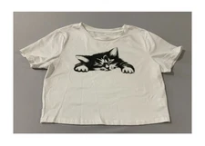 SHEIN SHORT WAIST T-SHIRT STYLE TOP UNISEX SIZE TEEN/XL CHECK MEASUREMENTS