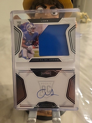 Panini 2021 Playbook Amon-Ra St. Brown Rookie Jersey Auto #234 /299 Lions