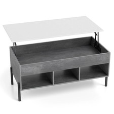 Living Room Central Table with Large Hidden Compartment-Grey