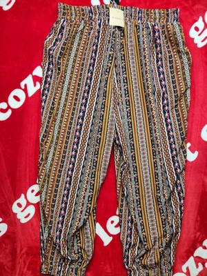 NWT BloomChic Women s Boho Harem Pants Size 18-20 Multicolor Tribal Print Jogger