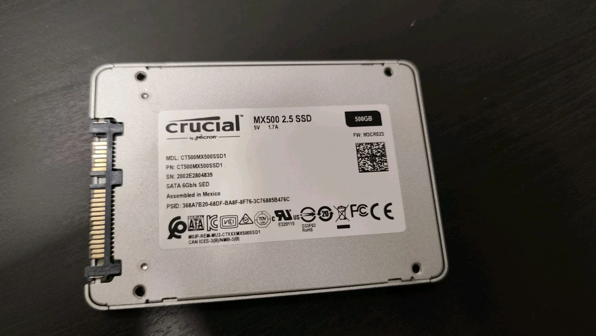 Crucial MX500 500GB SSD CT500MX500SSD1