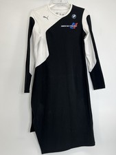 Puma BMW Motorsport Women's T-Shirt Dress Stretch Size MEDIUM long Sleeve