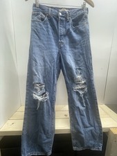 Levi's Women's Ribcage Straight Ankle Jeans Sz 27 Distressed