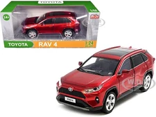 TOYOTA RAV4 HYBRID XLE RED 1/24 DIECAST MODEL CAR H08666