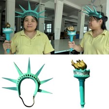 Statue Of Liberty Torch & Crown Headpiece - Halloween Goddess Costume Accessories Headband