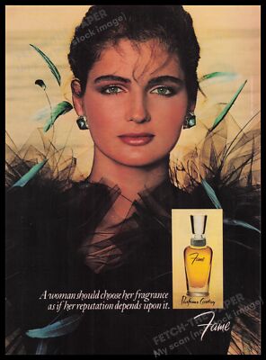 Fame Fragrance 1980s Print Advertisement Ad 1980 