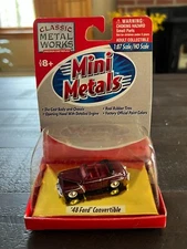 Classic Metal Works Mini Metals #30102 1948 Ford Convertible 1/87 Burgundy