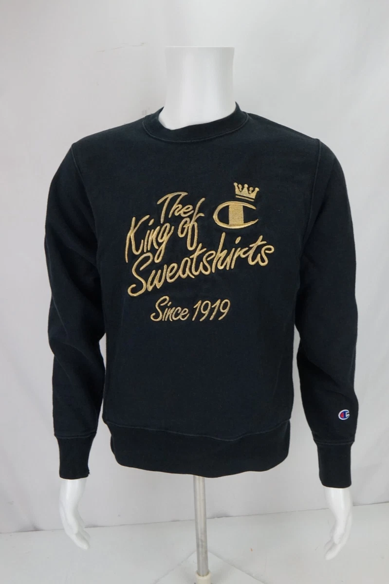 Champion Sweatshirt Black “The King Of Sweatshirts Since 1919” Size S | eBay