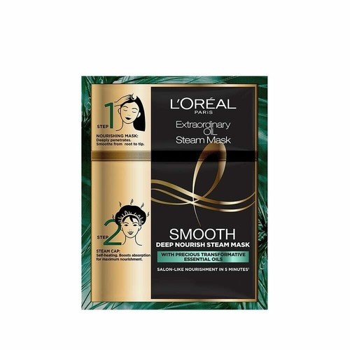 Masque vente en gros Vapeur Lisse Huile Extraordinaire LOréal Paris pour Cheveux Sans Fris...