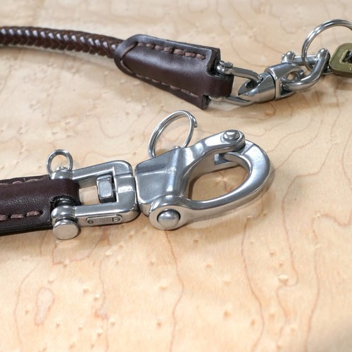 Hosenkette Leder Herren Edelstahl Schlüsselkette Lederband Leather Wallet Chain - Picture 9 of 14