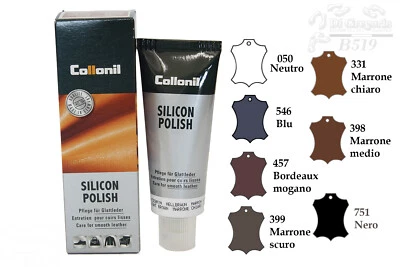 COLLONIL SILICON POLISH COLORA LA PELLE : GIACCHE DIVANI INTERNI AUTO NON STINGE