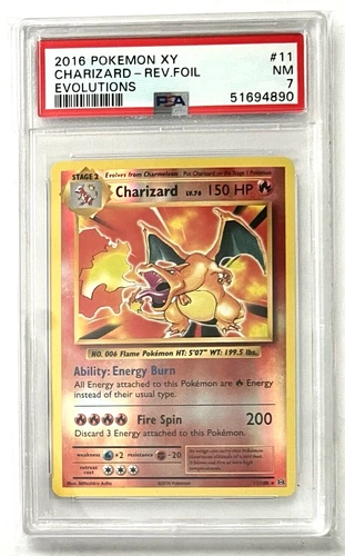 Charizard - 11/108 - Reverse Holo - XY Evolutions - PSA 7 - Pokemon TCG