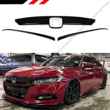REJILLA DELANTERA NEGRA BRILLANTE ADORNO + CUBIERTA PÁRPADOS PARA HONDA ACUERDO 2018-2020