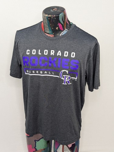 Colorado Rockies MLB Men's Gray Short Sleeve Shirt Size Medium - Picture 2 of 9