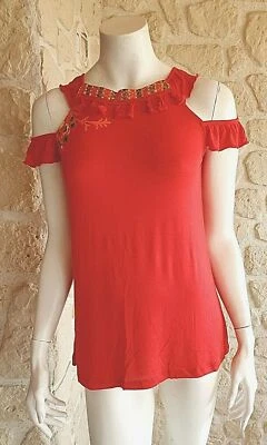 Tee-shirt rouge neuf marque Coline étiqueté à 35€ (ctd) - Photo 1/4