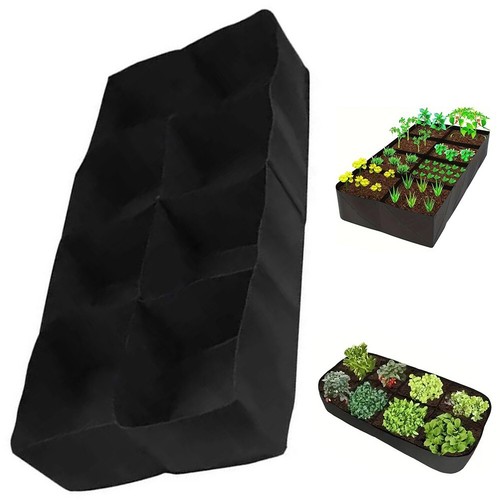 Spacious 8 Grids Design Fabric Raised Garden Bed for Easy Plant
