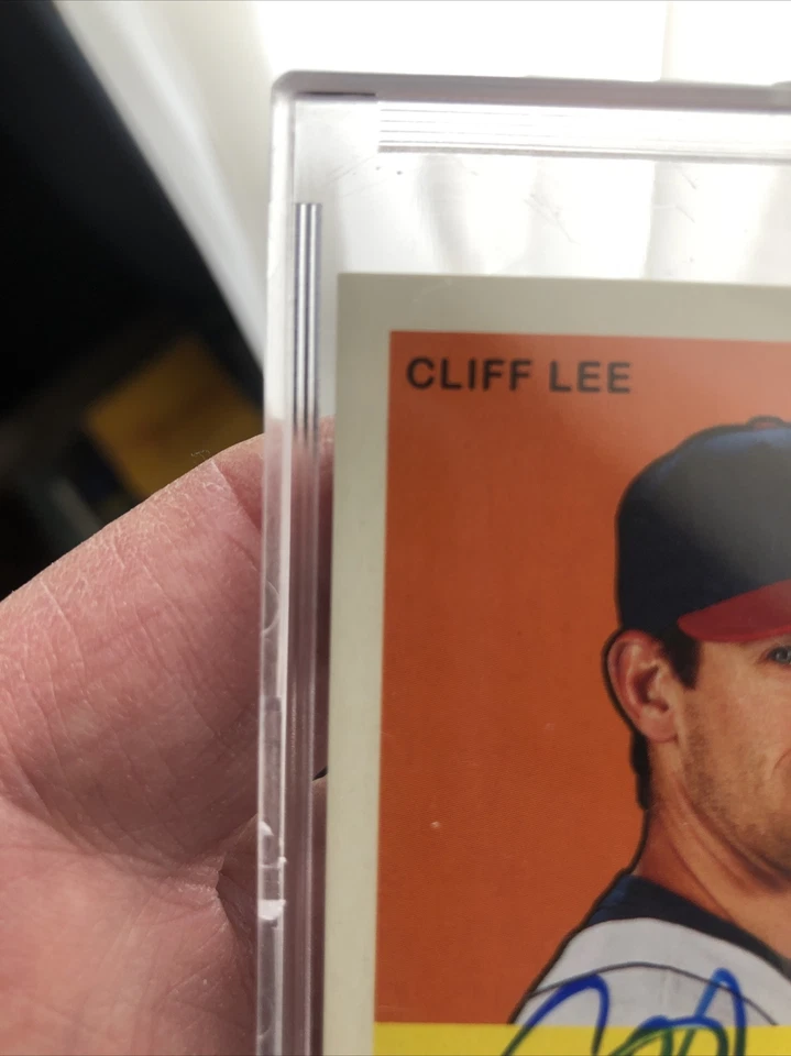 Tarjeta firmada por Upper Deck Goudey Graphs Cliff Lee 2007 certificado Foto 4 de 4