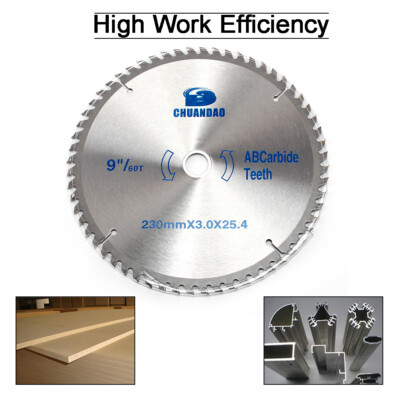 9'' Carbide 60 Tooth Table circular saw blade for woodworking 230mmx3.0x25.4 TCT
