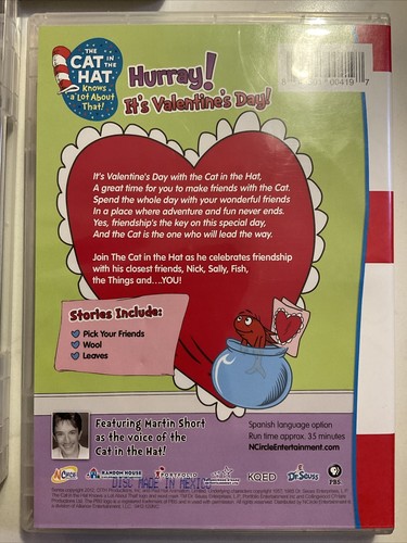 The Cat in the Hat Hurray Its Valentines Day + 2 More DVD Lot for Kids Dr. Seuss - Picture 3 of 7