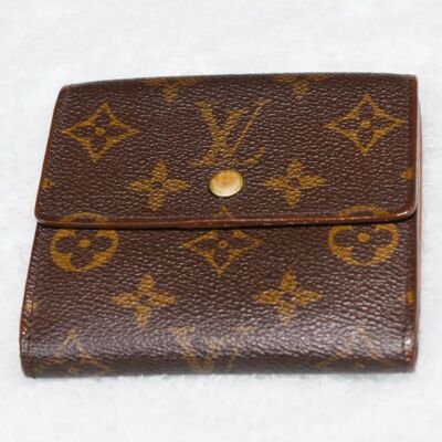LOUIS VUITTON Monogram Porte Monnaie Carte Credit Geldbörse M61652 Gebraucht LV
