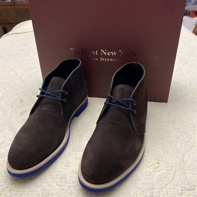 NIB $425 To Boot New York  Adam Derrick Dark Brown Suede H Boots Sz 7M