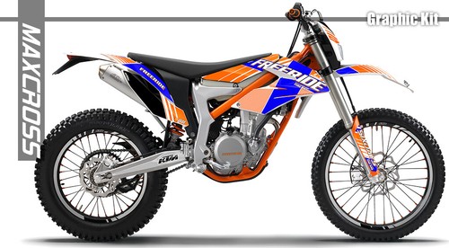 MAXCROSS GRAPHICS KIT FOR FREERIDE250 FREERIDE350 FREERIDE-E DECALS STICKER SI1 - Foto 1 di 4