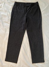 Talbots Women  s Black Jean Hampshire Curvy Cropped Pants Trousers, Size 8