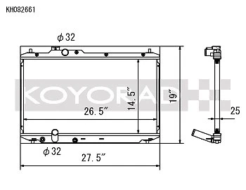 Radiador de corrida de alumínio Koyo para 2012-2015 Honda Civic Si Sedan & Coupe - Imagem 2 de 4