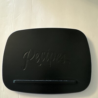 Longaberger Small Recipe Basket Lid - Engraved Lid - Black