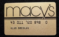 Macy*s gold charge card cc1873