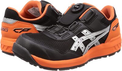 asics Winjob Safety Shoes CP209 BOA Phantom x Silver (Black/Orange