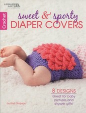 Leisure Arts Sweet Sporty Diaper Covers Crochet 8 Designs Booklet NEW