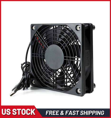 120mm USB Cooling Fan External Desktop Cooler Stand for Router Modem Computer PC