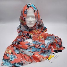 NEW Cejon Floral Womens Polyester Scarf Orang...