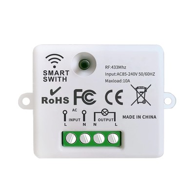 Wireless Relay Controller | 10A High-Power Switch | Easy Install for 1500W