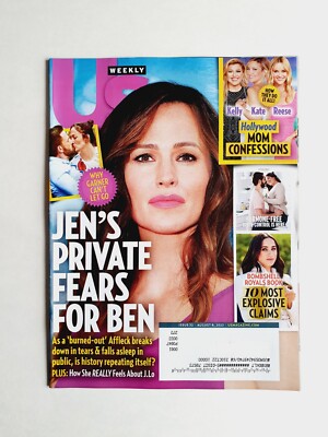Us Weekly Magazine August 8, 2022  Jennifer Garner Ben Affleck. 