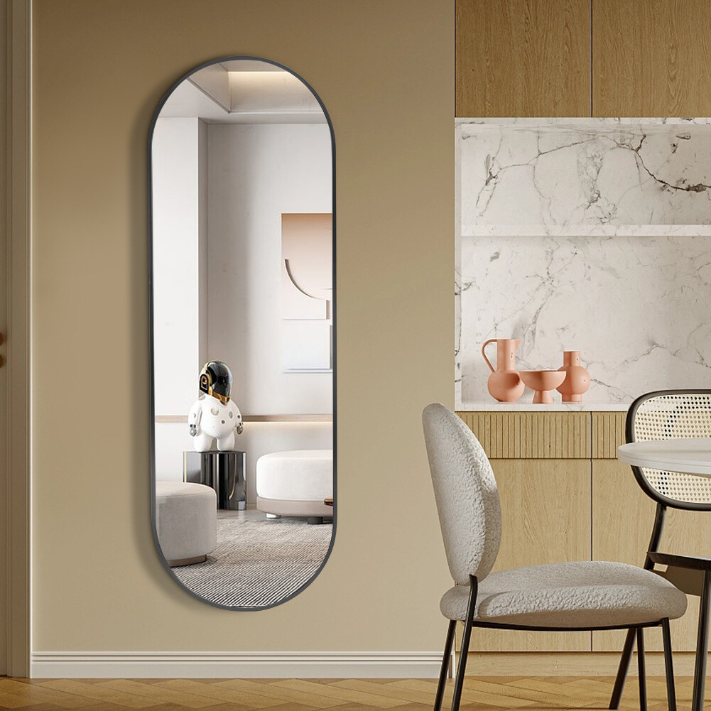 Black Long Wall Mounted Bedroom Hallway Living Room Dressing Mirror Full Length | eBay UK