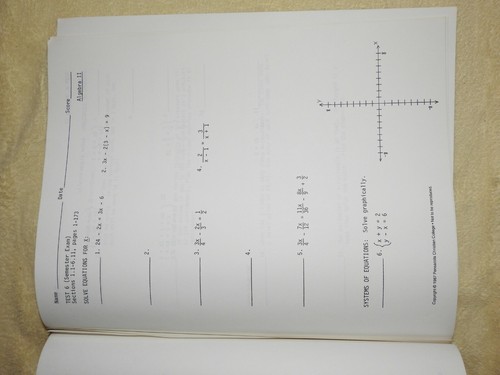 ABeka Algebra 2,1st Ed.Student text,Solution Key,Test Key&Solutions 1987 - Picture 9 of 12
