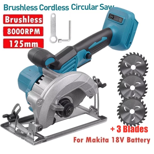 125mm Akku Handkreissäge Kabellos Säge Kreissäge Bürstenlosen Für 18V Makita - Bild 1 von 10