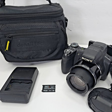 Sony Cyber-shot DSC-HX1 9.1MP 20X Optical Zoom Digital Camera Black Tested/Works