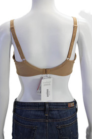 Lise Charmel Womens Charm Detail Basic Underwired Bra Solid Beige Size 34E