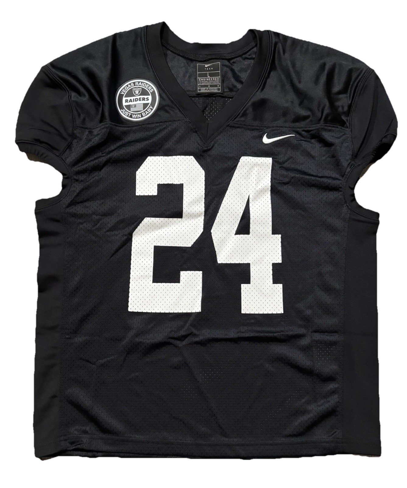 Nike Las Vegas Raiders Mesh Practice Football Jersey. Mens L. Black. NFL.