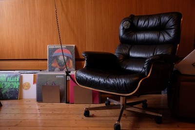 Stoll Giroflex Lounge Chair Eames Style vintage 70er Design Leder