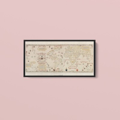 Diogo Ribeiro - World Map - Art Print on Paper or Canvas
