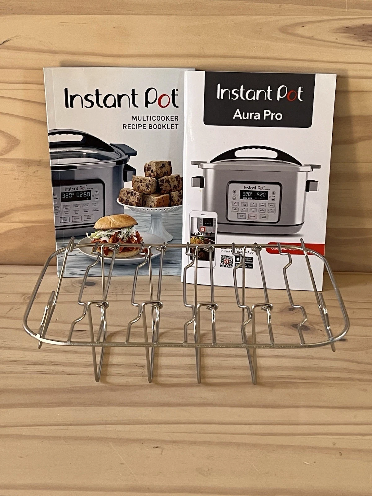 Instant Pot AURA Trivet Roasting Steamer Wire Rack Insert Recipe Book Manual NEW
Opens in a new wind